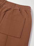 Casablanca - Laurel Straight-Leg Logo-Appliquéd Organic Cotton-Jersey Sweatpants - Brown