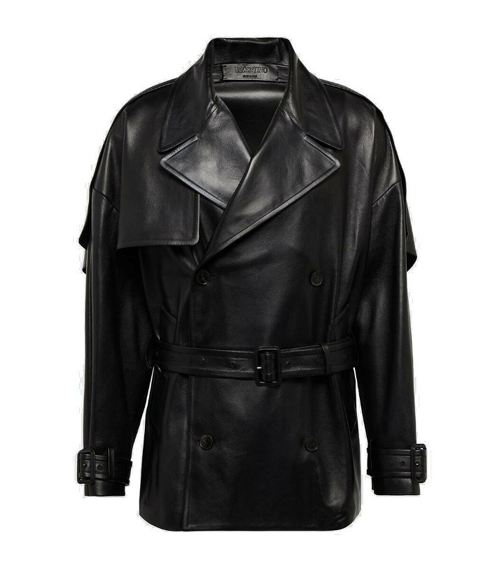 Photo: Valentino Double-breasted leather jacket
