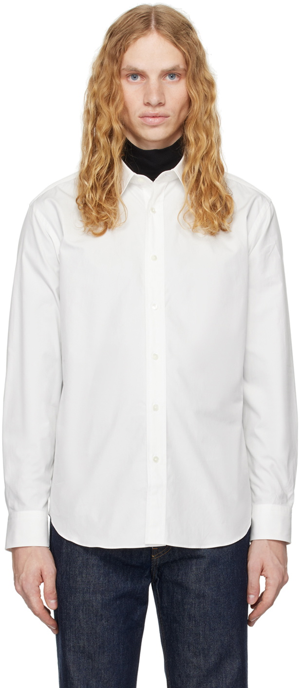 トップス AURALEE HIGH COUNT FINX OX SHIRT AURALEE White High Count Finx Ox Shirt Auralee