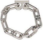 Balenciaga Silver Thin B Chain Bracelet