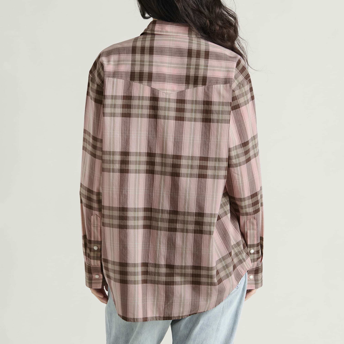 Auralee Women's Check Shirt in Pink Check
