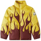 Moncler Men's Genius x Palm Angels Clancy Flame Down Jacket in Yellow