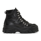 MSGM Black Chunky Lace-Up Boots