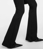 David Koma Crystal-embellished jersey flared pants