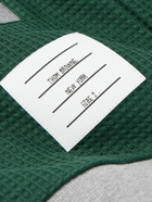 Thom Browne - Fun-Mix Logo-Appliquéd Waffle-Knit Cotton Cardigan - Green