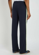 Casablanca Logo-embroidered Merino Wool Track Trousers Navy
