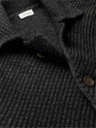 Brioni - Belted Herringbone Wool-Blend Overcoat - Gray