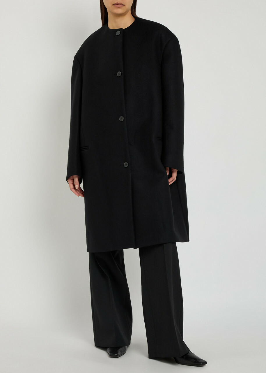 Calvin Klein Cora Wool and Cashmere-blend Coat Black