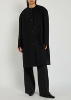 Calvin Klein Cora Wool and Cashmere-blend Coat Black