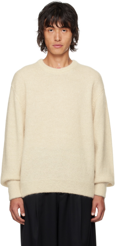 Photo: stein Off-White Mohair Glitter Knit Sweater