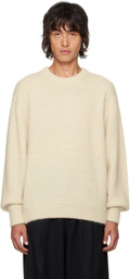 stein Off-White Mohair Glitter Knit Sweater