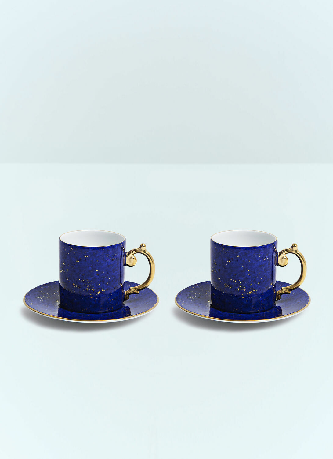 L'Objet Set Of Two Lapis Espresso Cups And Saucers