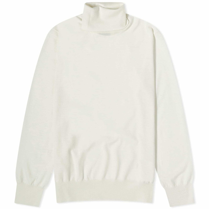 Photo: Jil Sander High Neck Knitted Jumper in Natural