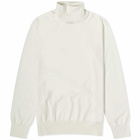 Jil Sander High Neck Knitted Jumper in Natural