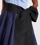 Carolina Herrera Belted silk bustier gown