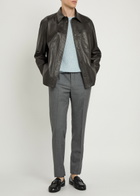 Slowear Drawstring Tapered-leg Wool Trousers Charcoal