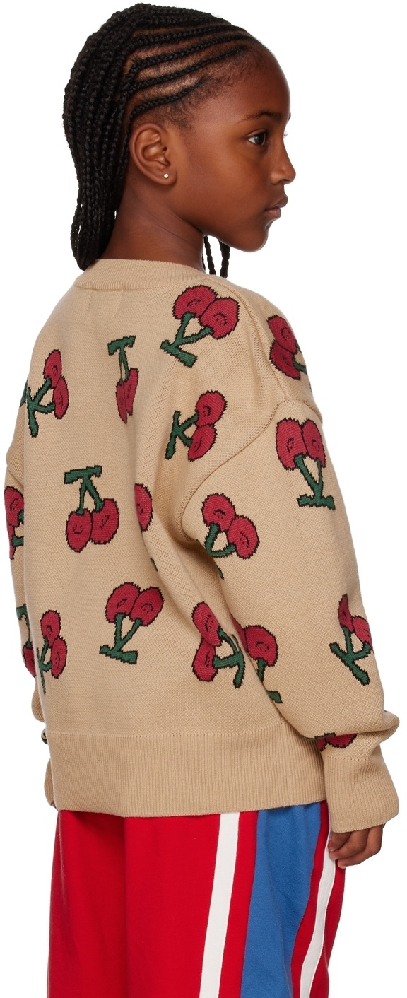 Jellymallow Kids Beige Cherry Sweater