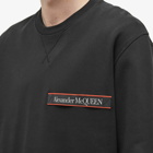 Alexander McQueen Men's Taped Logo Crew Sweat in Black/Mix