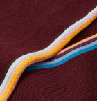 Paul Smith - Striped Cotton-Blend Socks - Burgundy