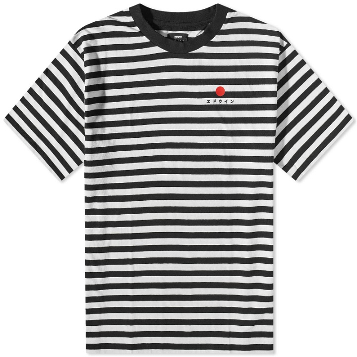 Photo: Edwin Men's Basic Stripe T-Shirt in Black/White