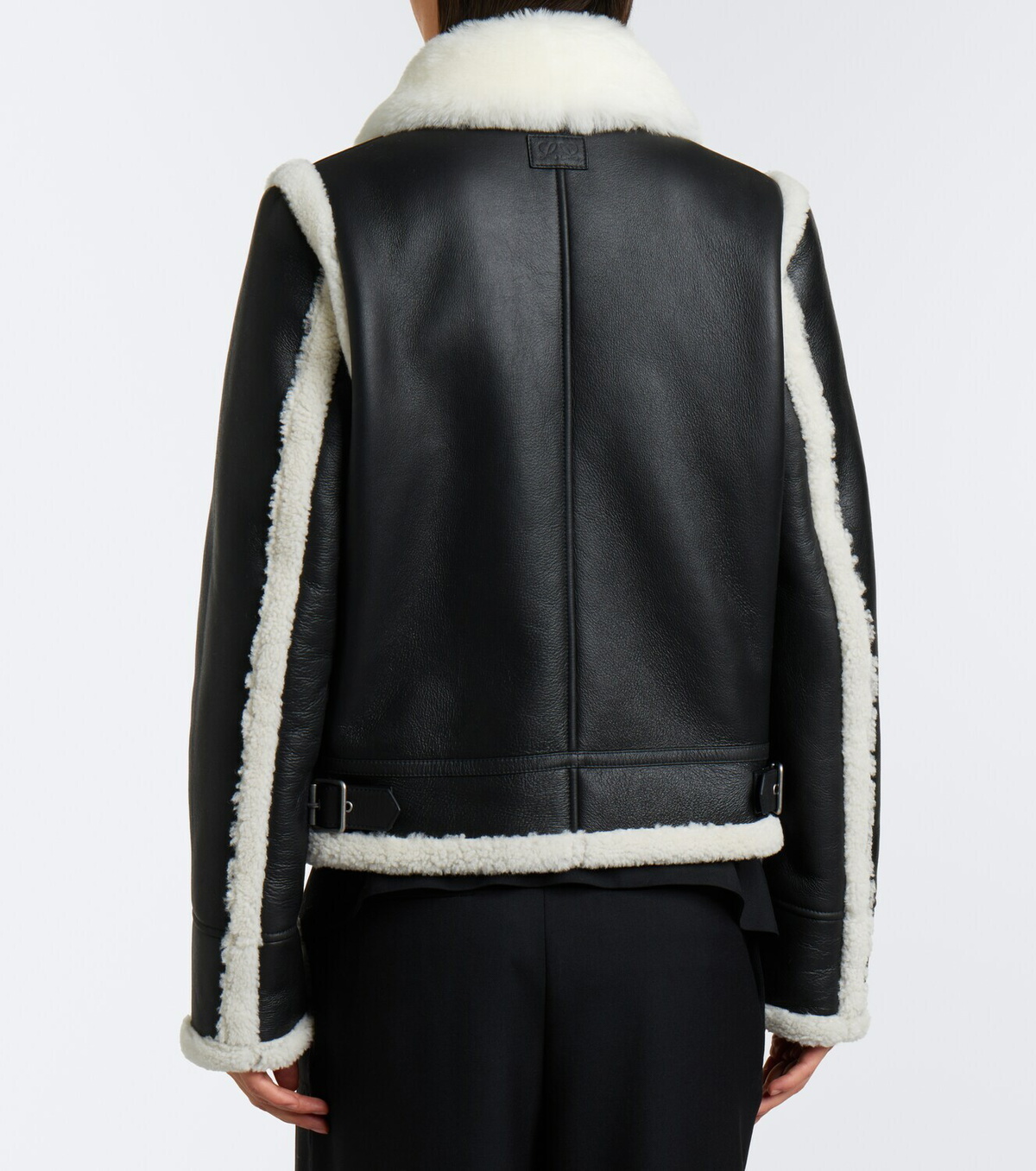 Loewe Shearling-trimmed leather jacket