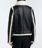 Loewe Shearling-trimmed leather jacket