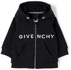 Givenchy Baby Black Fleece Zip Cardigan