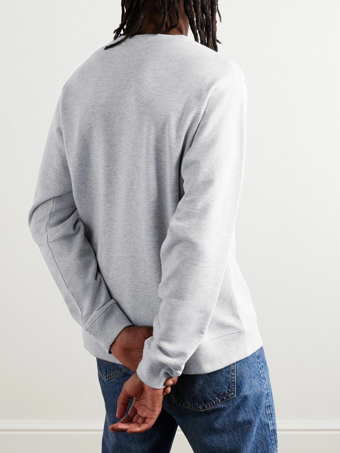 Håndværk - Mélange Pima Cotton-Jersey Sweatshirt - Gray