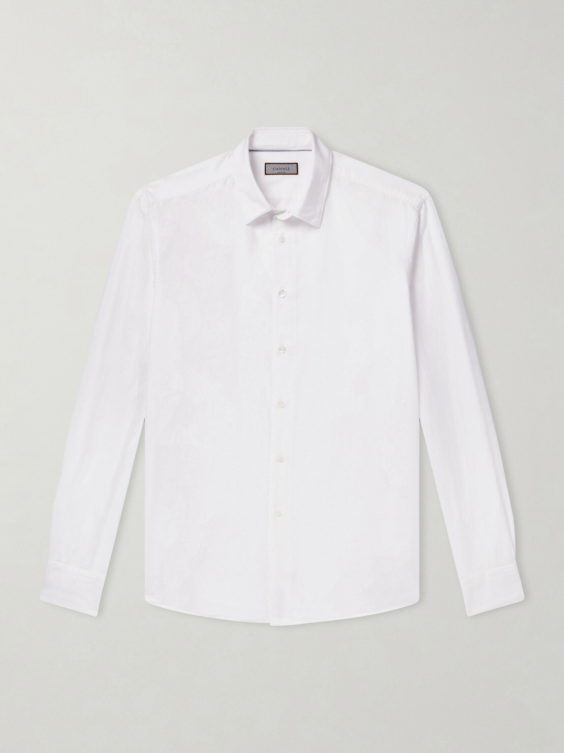 Canali - Garment-Dyed Cotton Shirt - White