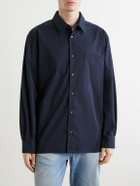 A.P.C. - Malo Logo-Embroidered Organic Cotton-Poplin Shirt - Blue