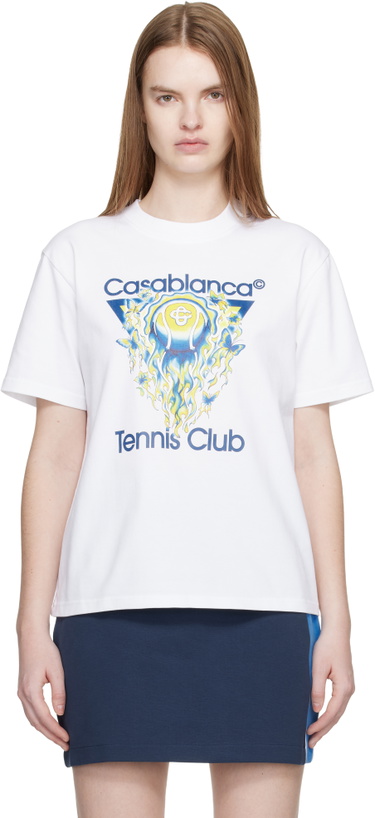 Photo: Casablanca White Tennis Club Icon Short Sleeve T-shirt