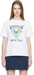Casablanca White Tennis Club Icon Short Sleeve T-shirt