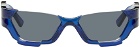 Feng Chen Wang SSENSE Exclusive Blue Deconstructed Sunglasses