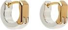 Bottega Veneta Gold & Silver Hinge Earrings