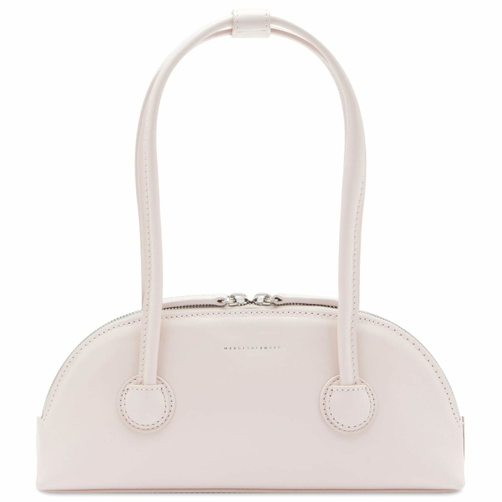 Photo: MARGESHERWOOD Women's Bessette Shoulder Bag in Pale Pink Glossy Plain 