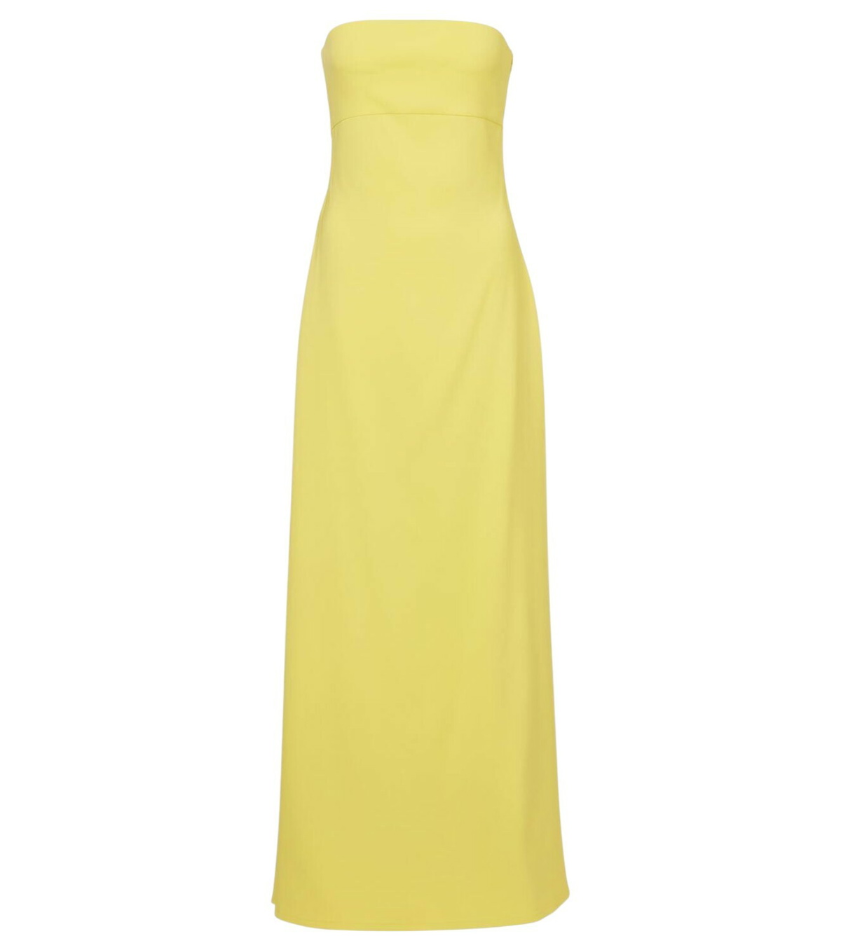 Jacquemus La Robe Peplo Longue Jersey Maxi Dress Yellow