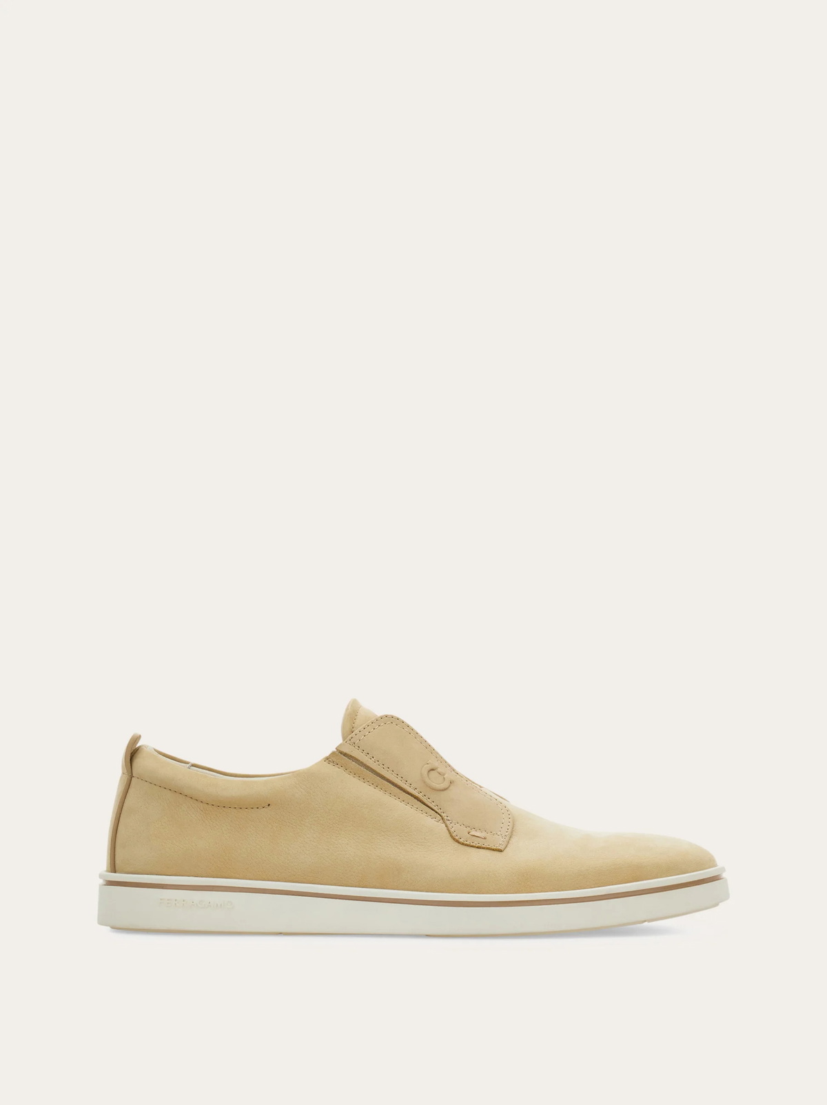 Ferragamo Mens Derby slip-on in Beige