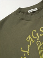Flagstuff - Printed Cotton-Jersey Sweatshirt - Green