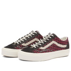 Vans LX Old Skool 36 EK sneaker in Geo Check Bordeaux