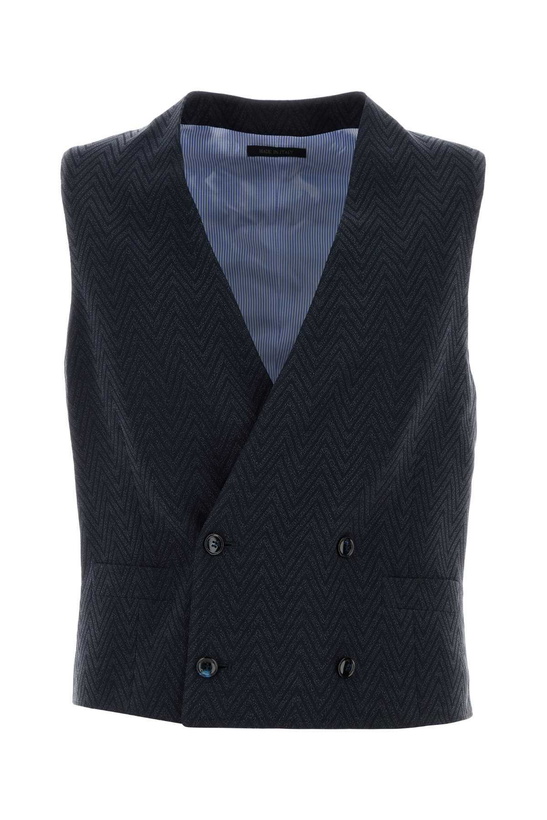Photo: Giorgio Armani Embroidered Cupro Blend Vest