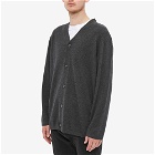Our Legacy Men's Merino Knitted Cardigan in Anthracite Melange