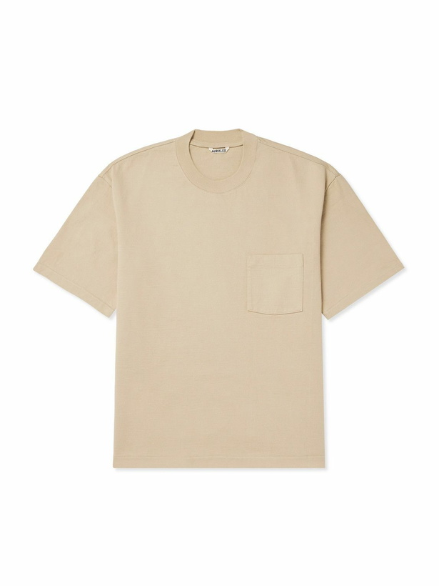 Photo: Auralee - Cotton-Jersey T-Shirt - Brown