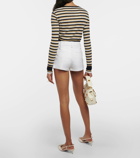 Valentino Cotton and wool tweed shorts