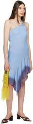 TheOpen Product Blue Single-Shoulder Minidress