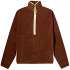 DONNI. Women's Polar Zip Fleece in Chocolate/Lime