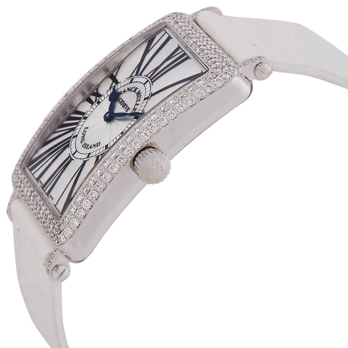 Franck Muller Long Island Quartz Diamond Silver Dial Ladies Watch 1002 QZ D OG