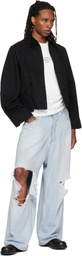 VETEMENTS Black Cut-Up Workwear Jacket