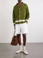 BODE - Marsh Striped Crocheted Cotton Shirt - Green