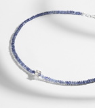 Suzanne Kalan 18kt white gold beaded necklace with sapphires and diamonds