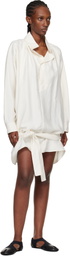 Kenzo Off-White Kenzo Paris Oversized Blouse Minidress